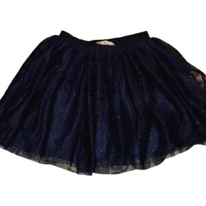 H&M midnight blue sparkly full tulle skirt size 4-6